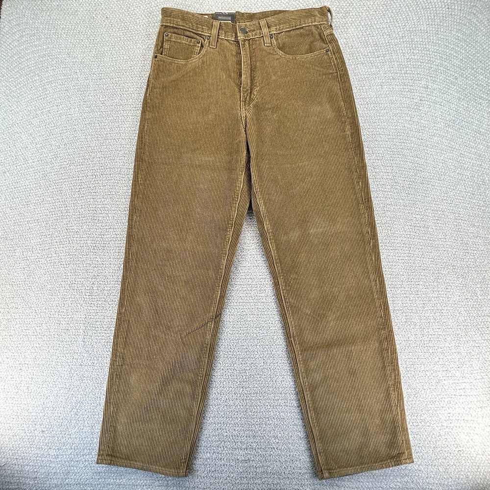 Levi's Premium 568 Pants Men's 31x32 (31x31) Brown Loose Fit Straight Corduroy